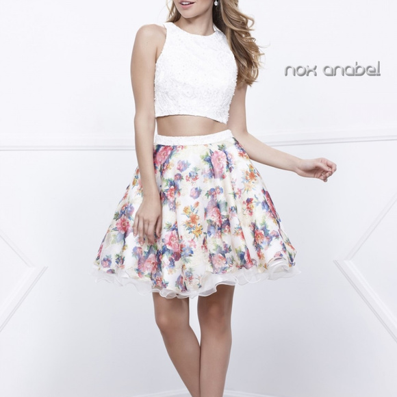 Nox Anabel Dresses & Skirts - Two Pieces Sleeveles Rounded Neck Dress NX6255